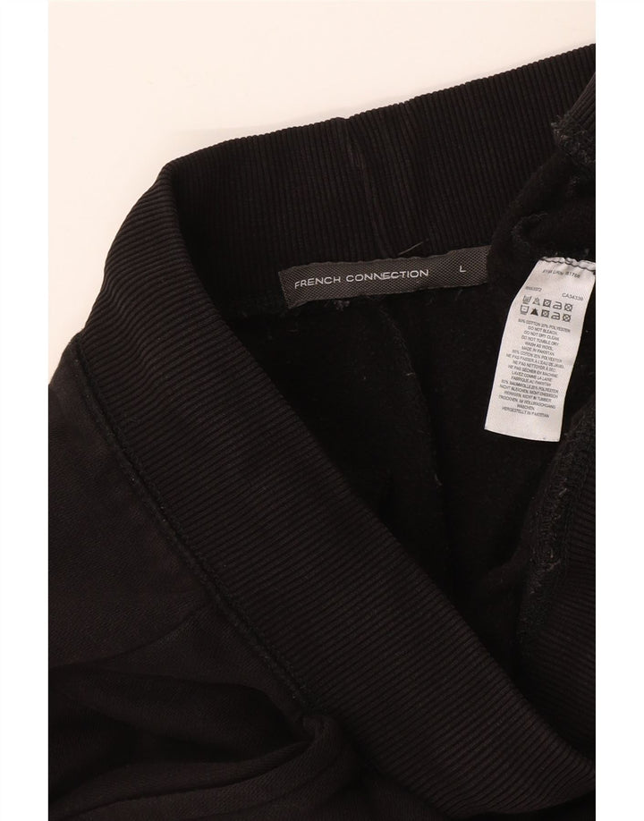 ΓΑΛΛΙΚΗ ΣΥΝΔΕΣΗ Ανδρική αθλητική φόρμα Παντελόνι Joggers μεγάλο μαύρο βαμβακερό