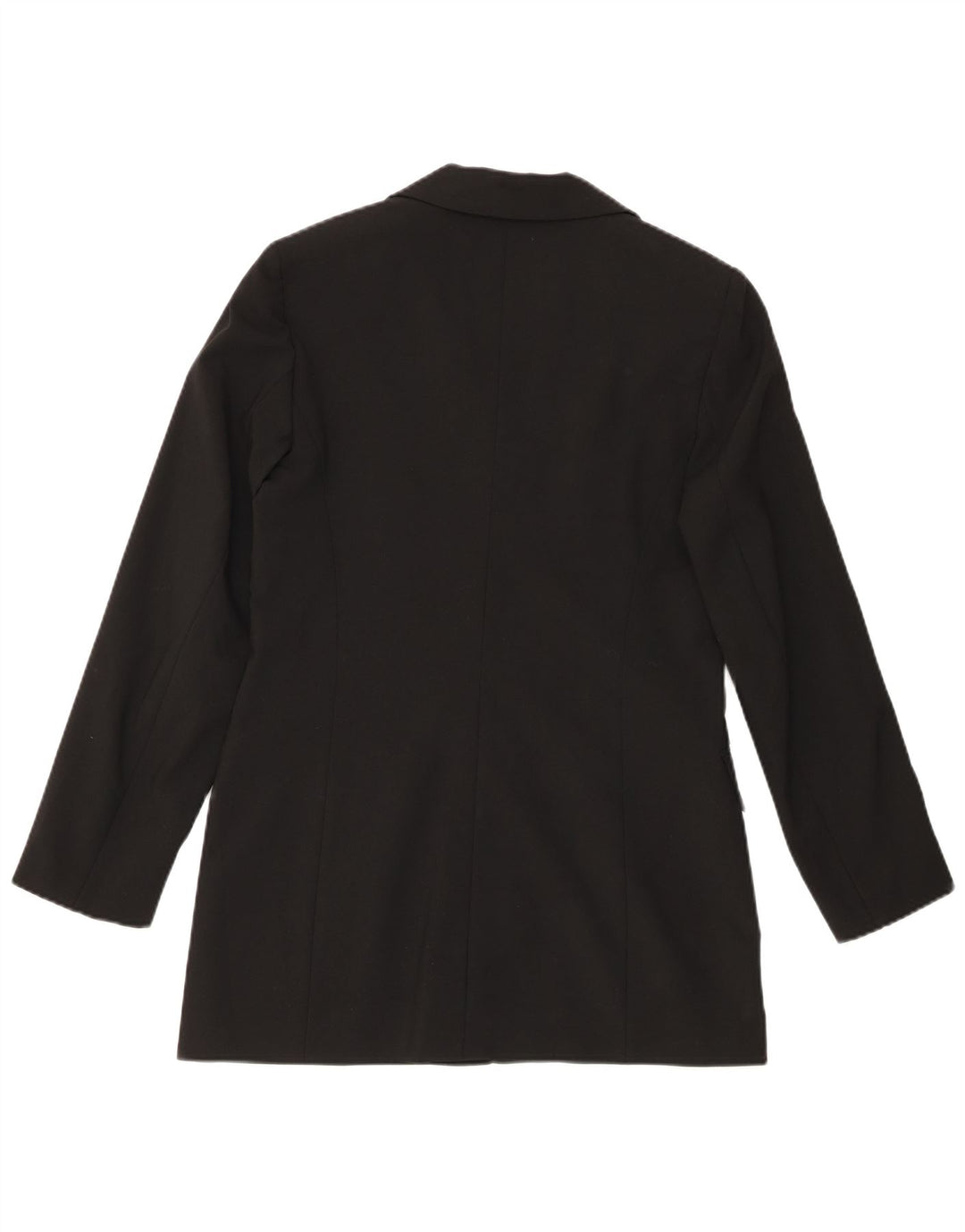 VINTAGE Γυναικείο Longline με 3 κουμπιά σακάκι IT 46 μεγάλο μαύρο πολυεστέρα