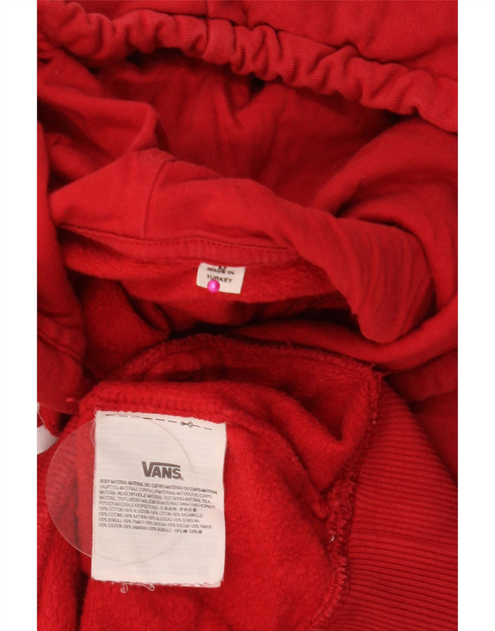 Ανδρικό γραφικό κουκούλα VANS, μεσαίο κόκκινο βαμβακερό