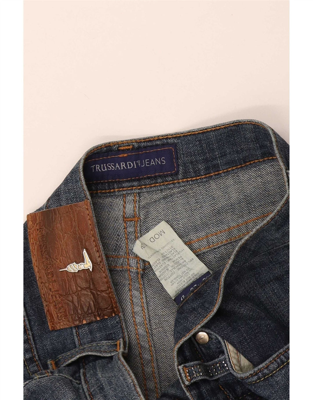 Γυναικείο τζιν Trussardi ίσιο W27 L27 Μπλε βαμβακερό