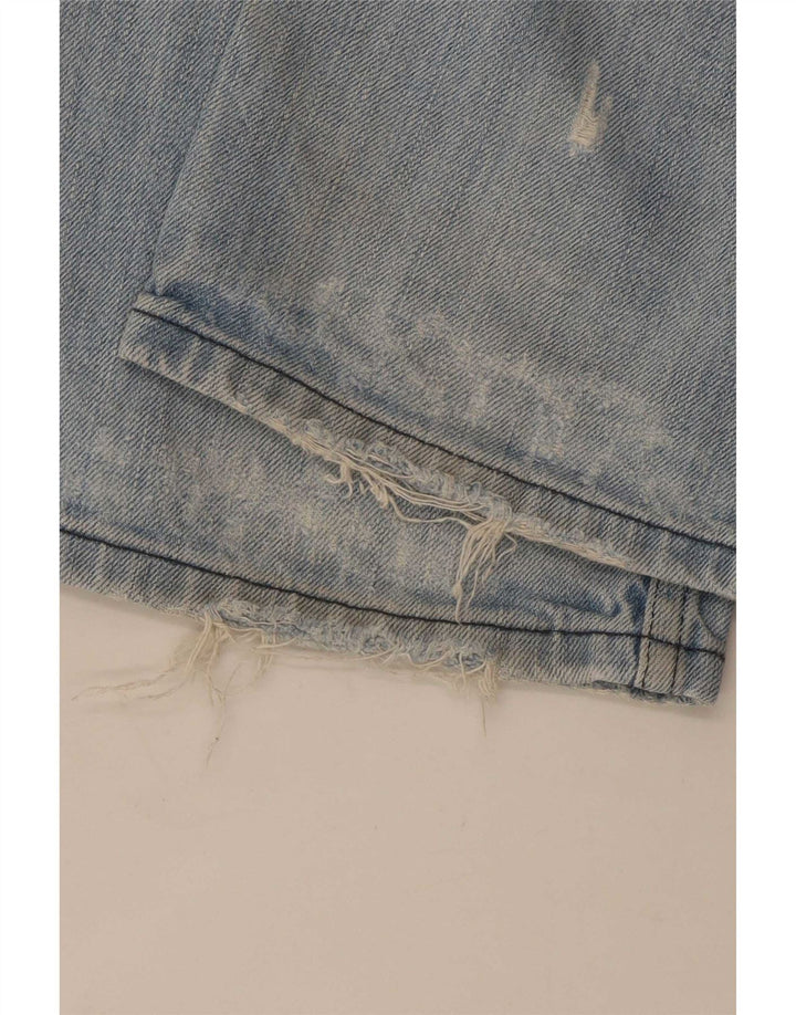 Lee Womens Clark Distressed Straight Jeans W29 L32 Blue Cotton
