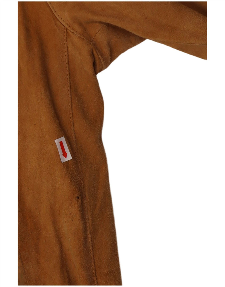 Vintage Ανδρικό Suede Bomber Jacket UK 42 XL Καφέ Δερμάτινο