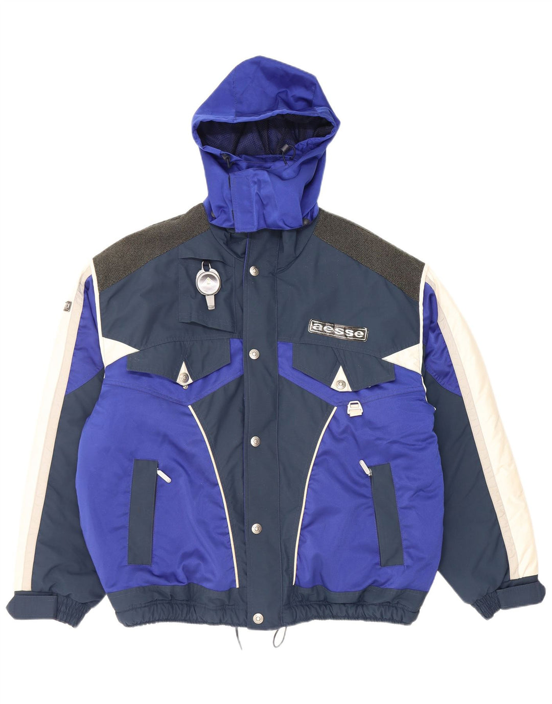 Aesse Ανδρικό μπουφάν σκι με κουκούλα IT 54 2XL Blue Colourblock