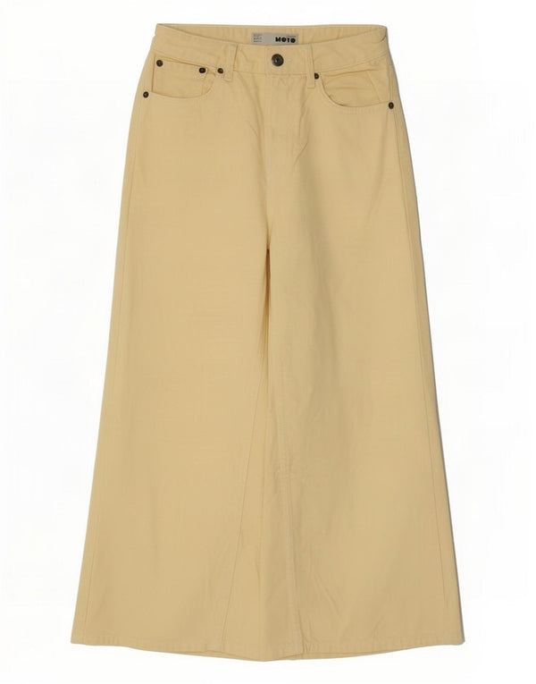 Γυναικείο ψηλό ψηλό φαρδύ τζιν Topshop W25 L23 Κίτρινο βαμβακερό