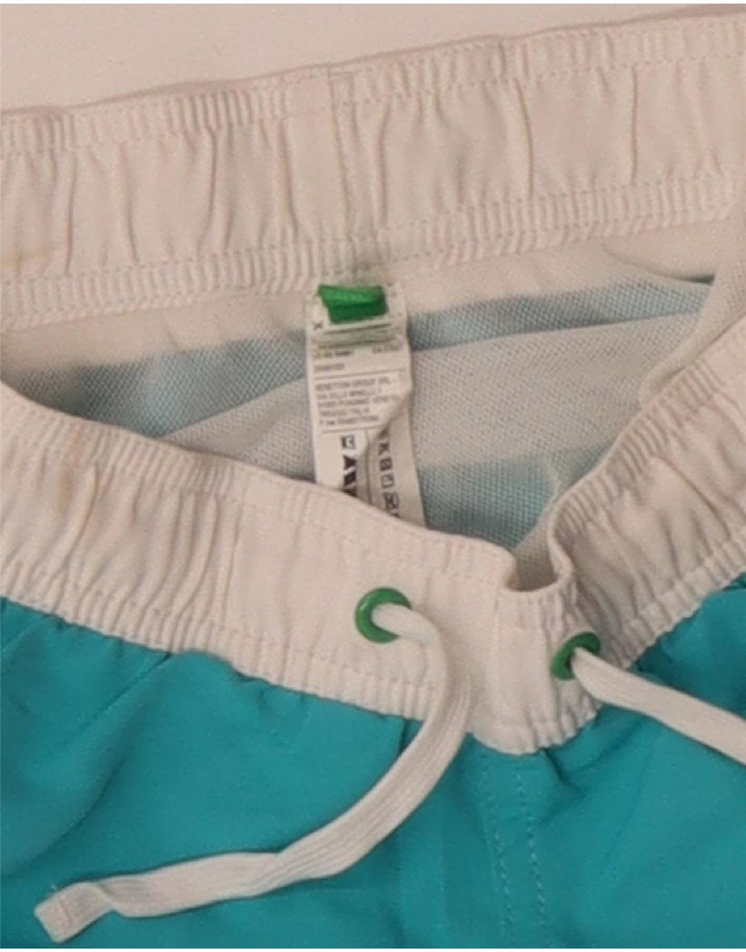 BENETTON Boys γραφικό σορτς κολύμβησης 8-9 ετών Μπλε χρώμα