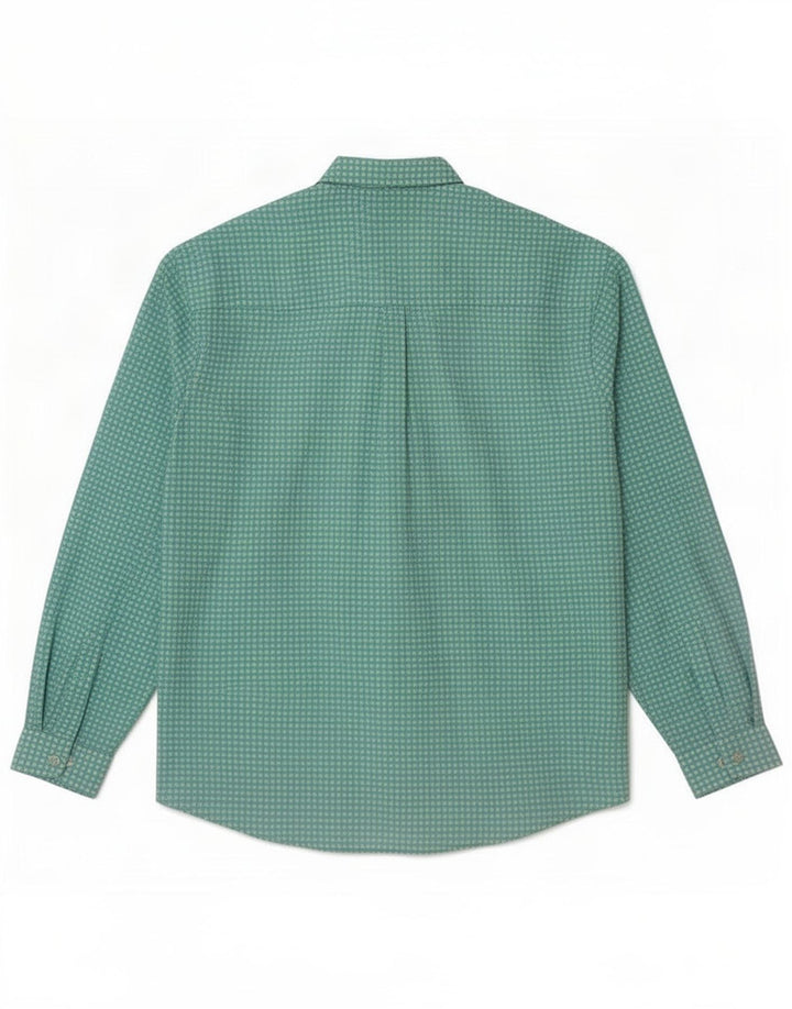Vintage γυναικείο πουκάμισο UK 18 XL Turquoise Gingham Polyester