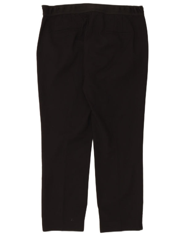 Zara γυναικείο ψηλόμεσο ίσιο παντελόνι Chino 2XL W34 L28 μαύρο βαμβακερό