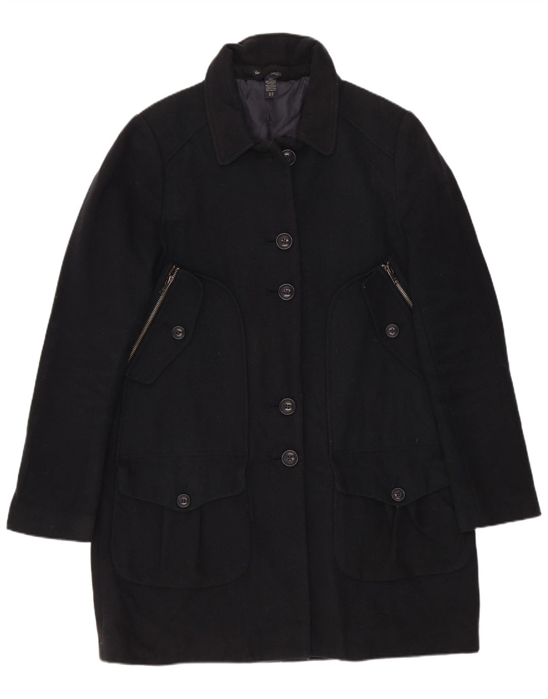 Γυναικείο πανωφόρι Gap UK 10 Small Navy Blue Wool
