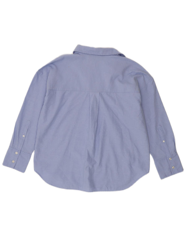 Zara Γυναικείο πουκάμισο Oversized UK 6 XS Μπλε βαμβακερό