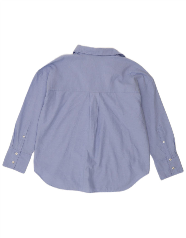 Zara Γυναικείο πουκάμισο Oversized UK 6 XS Μπλε βαμβακερό