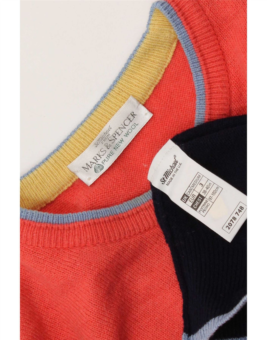 Ανδρικό πουλόβερ Marks & Spencer Golf Crew Neck Jumper Μεσαίο πολύχρωμο