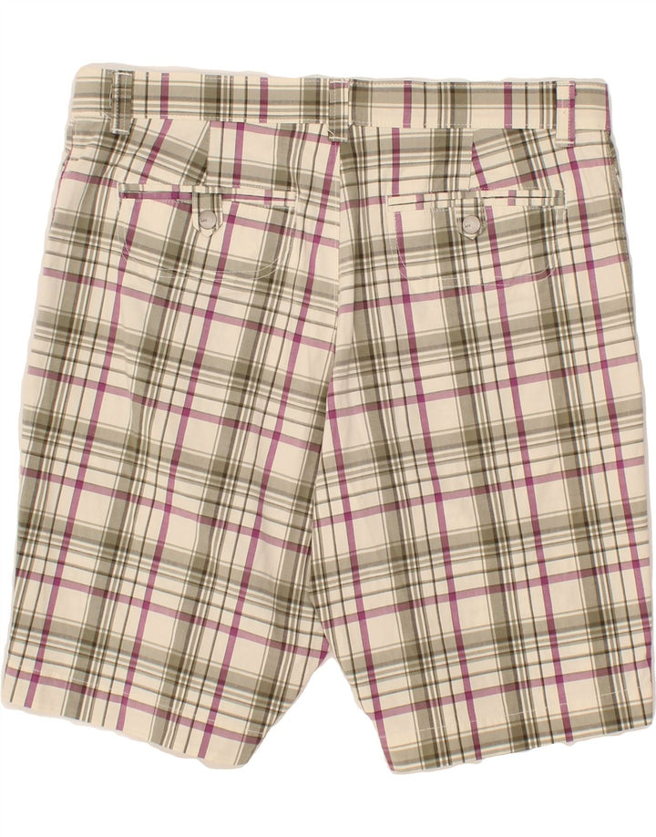 LEE Womens Chino Shorts UK 14 Medium W36 Grey Check Cotton Vintage Lee and Second-Hand Lee from Messina Hembry 
