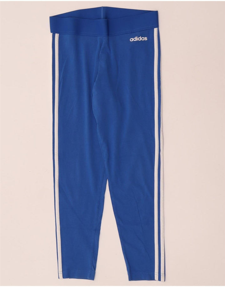 Γυναικείο κολάν Adidas UK 12/14 Μεσαίο μπλε βαμβακερό
