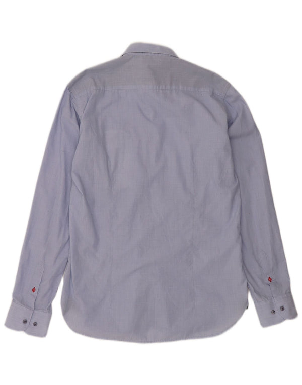 Alessandra Lamura Mens Shirt Large Blue Polyester