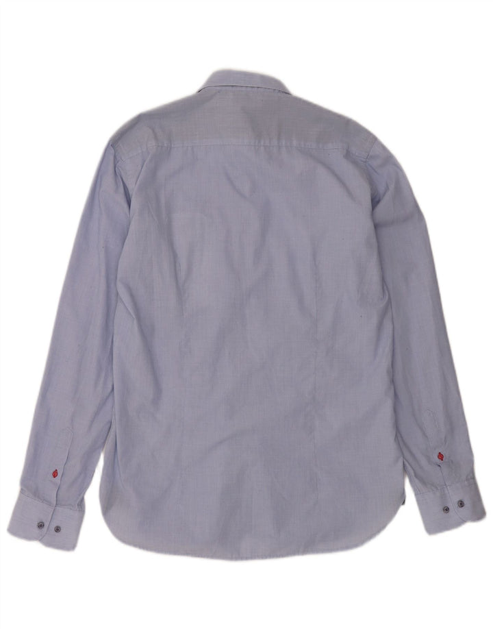 Alessandra Lamura Ανδρικό πουκάμισο μεγάλο μπλε πολυεστέρα