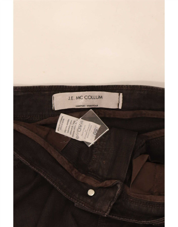 J.E. Mc Collum Ανδρικό παντελόνι casual IT 50 Large W36 L32 Brown Check