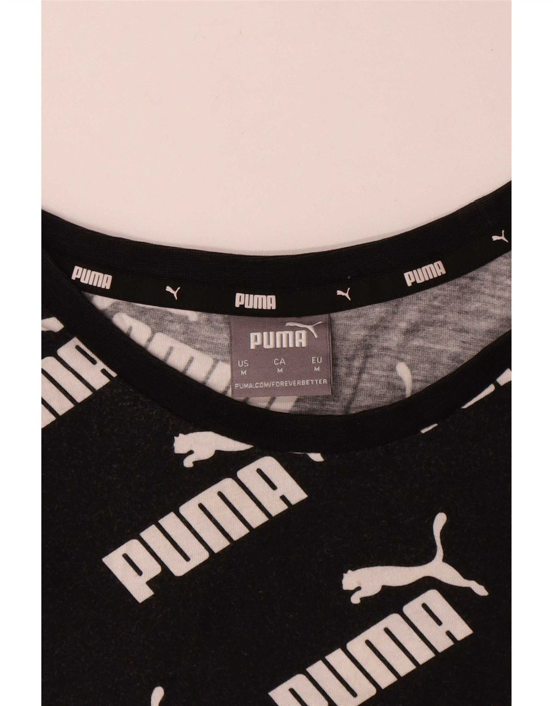 Ανδρικό γραφικό μπλουζάκι Puma, μεσαίο μαύρο βαμβακερό