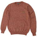 Lyle & Scott Ανδρικό πουλόβερ με λαιμόκοψη με μεγάλο καφέ μαλλί