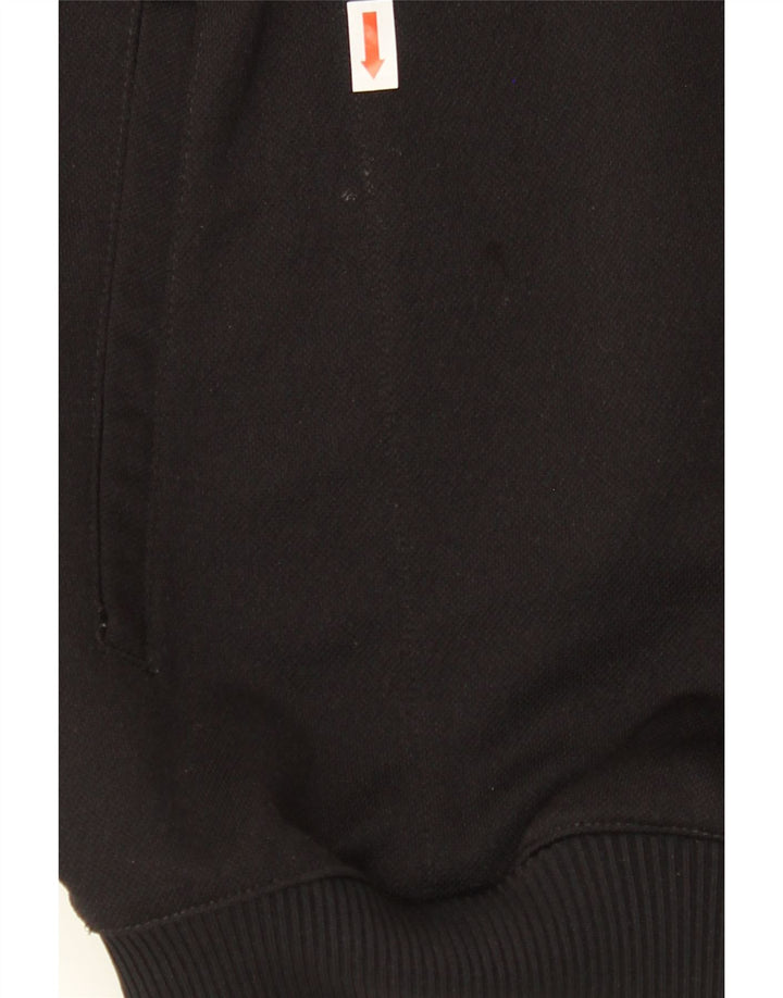 VINTAGE Mens Tracksuit Top Jacket Medium Black Polyester Sports Vintage Vintage and Second-Hand Vintage from Messina Hembry 