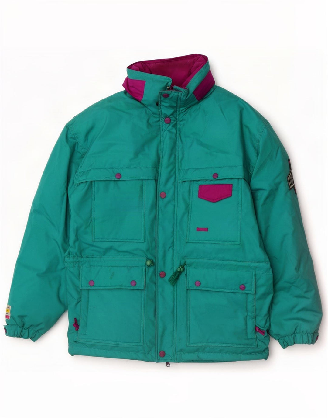 Ellesse Ανδρικό τζάκετ σκι με κουκούλα IT 50 Large Green Colourblock