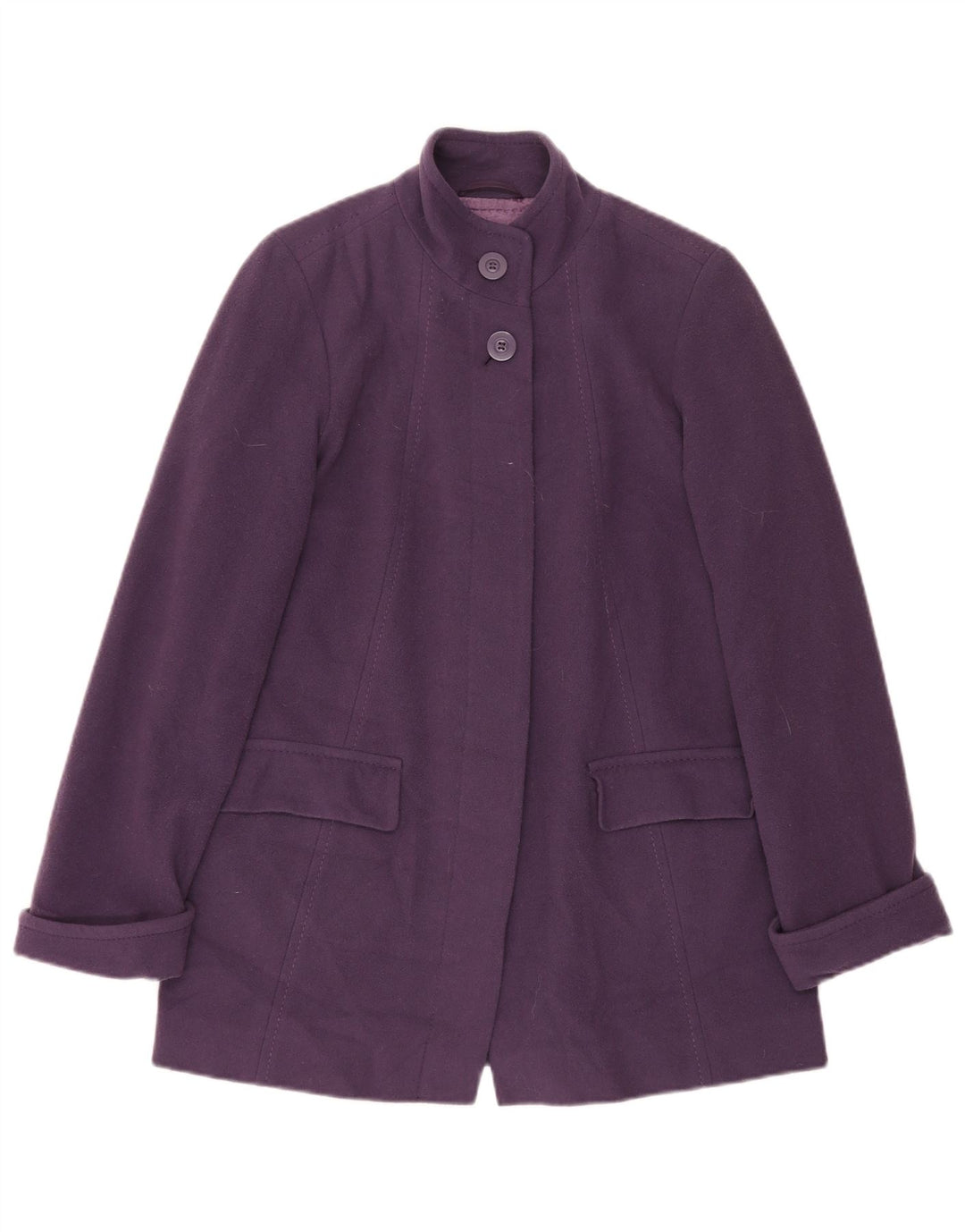 Marks & Spencer Γυναικείο Πανωφόρι UK 10 Small Purple New Wool