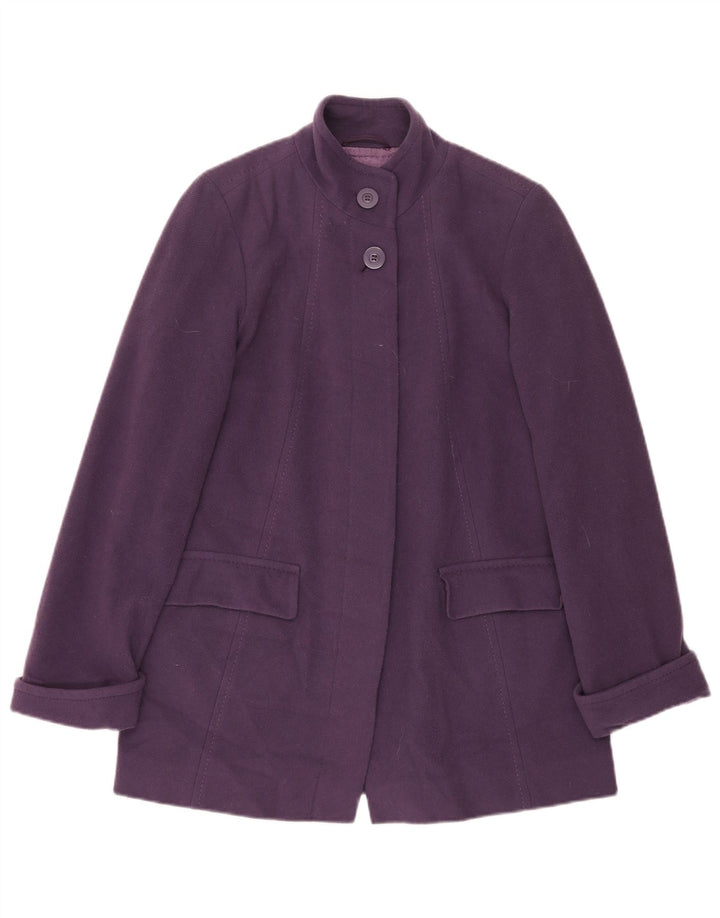 Marks & Spencer Γυναικείο Πανωφόρι UK 10 Small Purple New Wool
