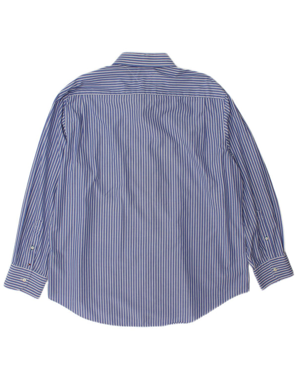 Ανδρικό πουκάμισο Tommy Hilfiger Size 34/3518 2XL Μπλε ριγέ βαμβακερό