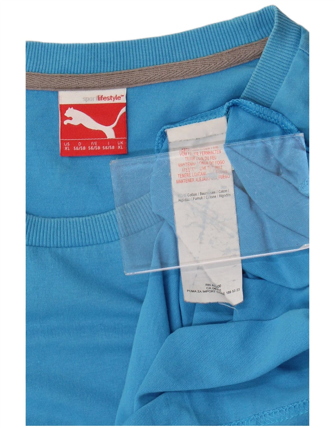Ανδρικό γραφικό μπλουζάκι Puma XL Μπλε βαμβακερό
