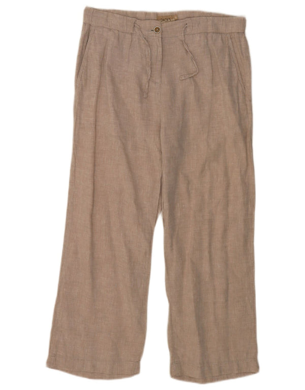 Dack's Γυναικείο Cropped Παντελόνι με Χαλαρή Εφαρμογή Medium W28 L25 Beige