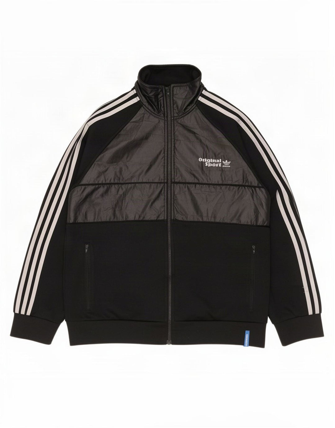 Ανδρική αθλητική φόρμα Adidas Top μπουφάν μεγάλο μαύρο πολυεστέρα