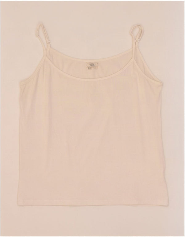 Fat Face Womens Cami Top UK 14 Large White Βαμβακερό