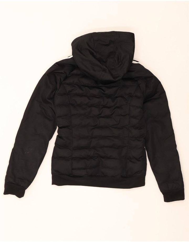 Γυναικείο μπουφάν με κουκούλα Adidas UK 8 Small Black Polyester