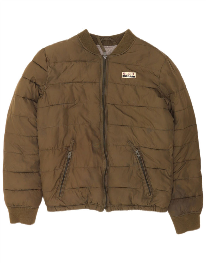 Ανδρικό μπουφάν Hollister UK 38 Medium Khaki Polyester