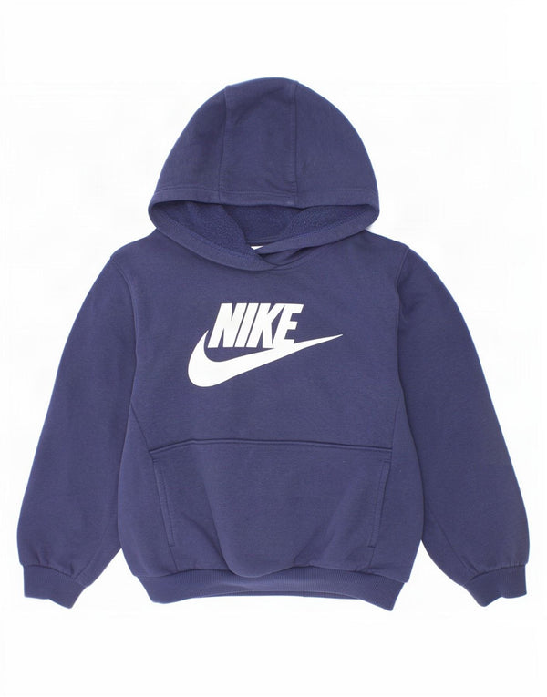 Nike Boys Graphic Hoodie Jumper 6-7 ετών Μεγάλο Navy Blue βαμβακερό