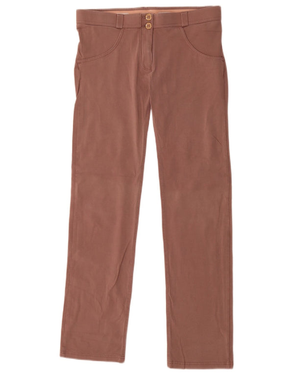 Freddy γυναικείο ίσιο casual παντελόνι UK 12 Medium W30 L30 Καφέ βαμβακερό