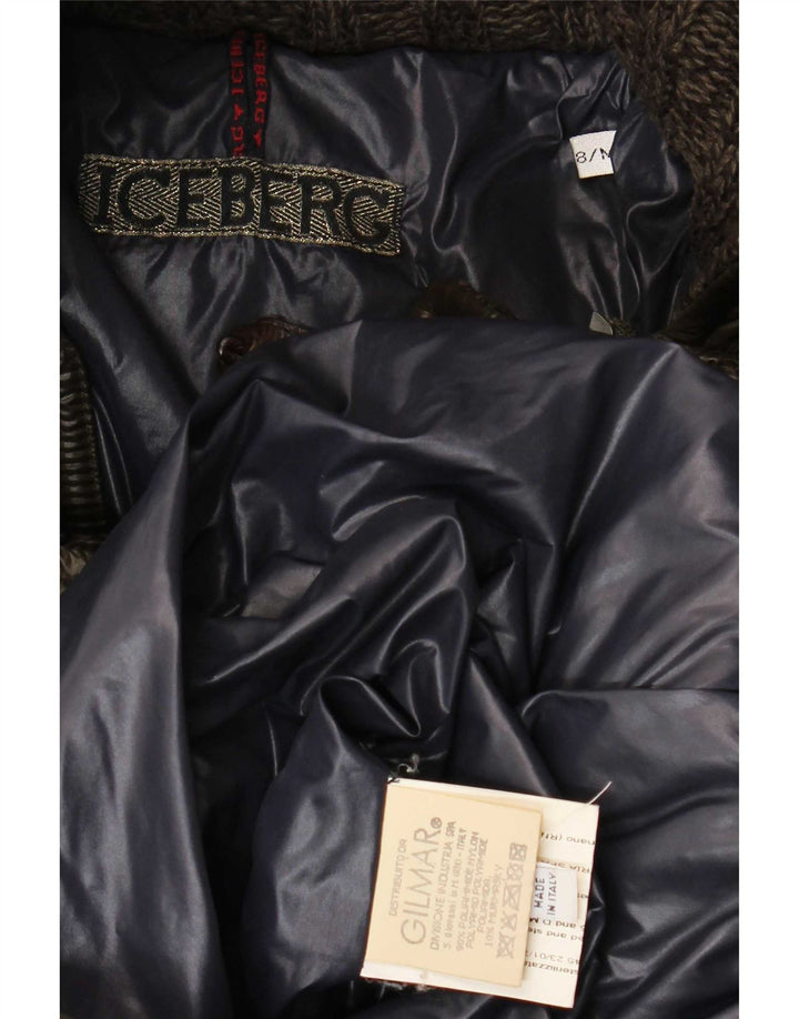 Iceberg Γυναικείο παλτό με κουκούλα με επένδυση US 8 Medium Khaki Polyamide