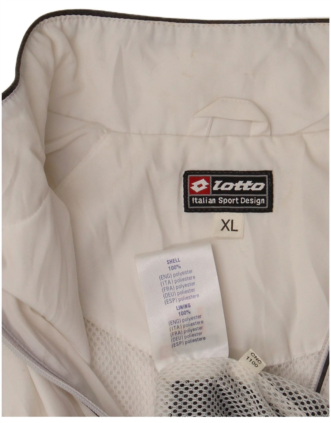 Γυναικεία αθλητική φόρμα LOTTO Top Jacket UK 18 XL White Colourblock Polyester