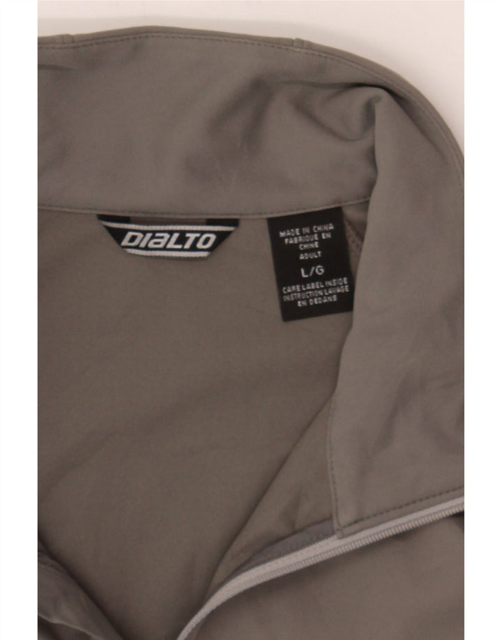 DIALTO Mens Zip Neck Pullover Tracksuit Top Large Grey Polyester Vintage Dialto and Second-Hand Dialto from Messina Hembry 