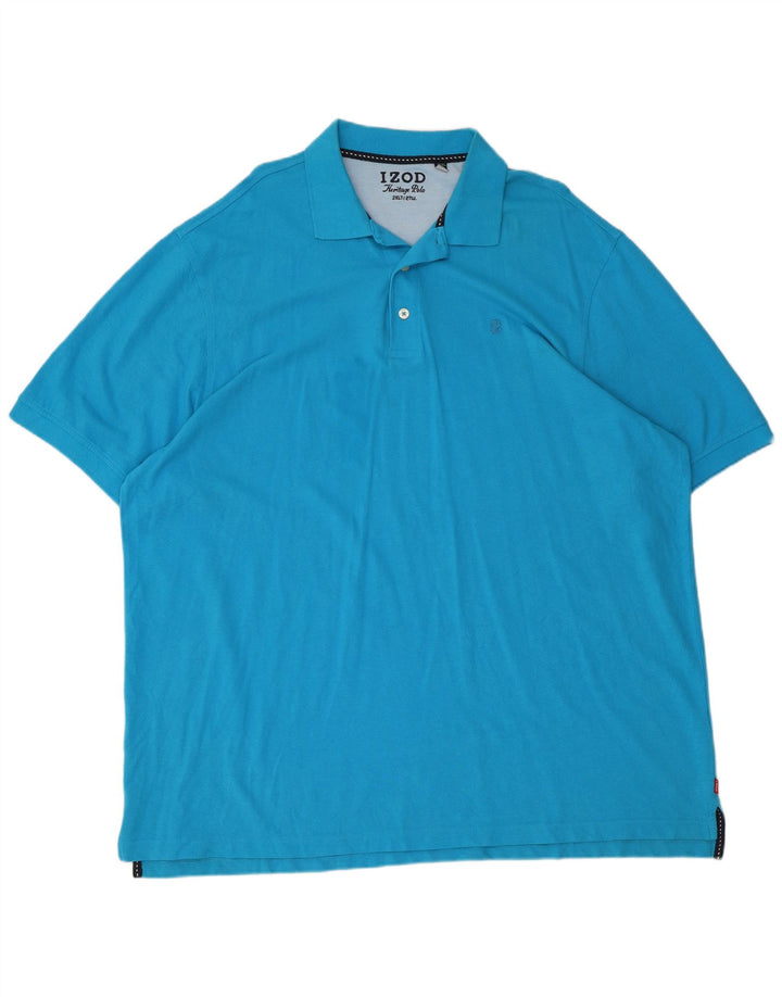 Izod Ανδρικό ψηλό πουκάμισο πόλο 2XL μπλε βαμβακερό