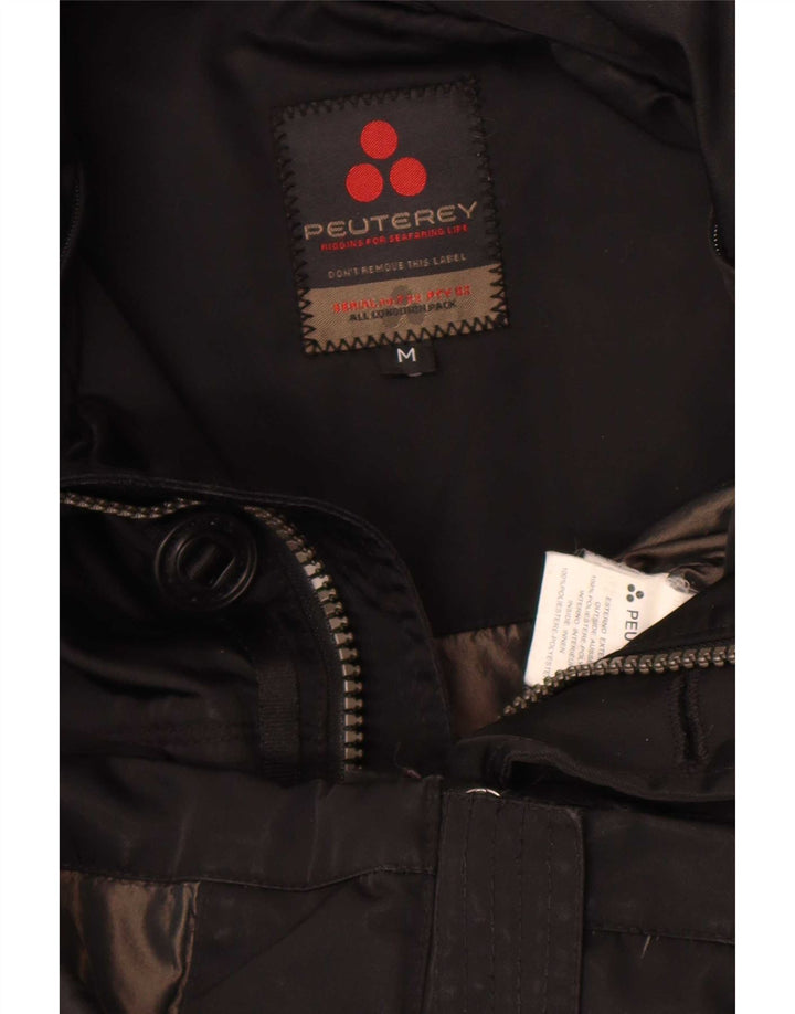 PEUTEREY Mens Utility Jacket UK 38 Medium Black Polyester