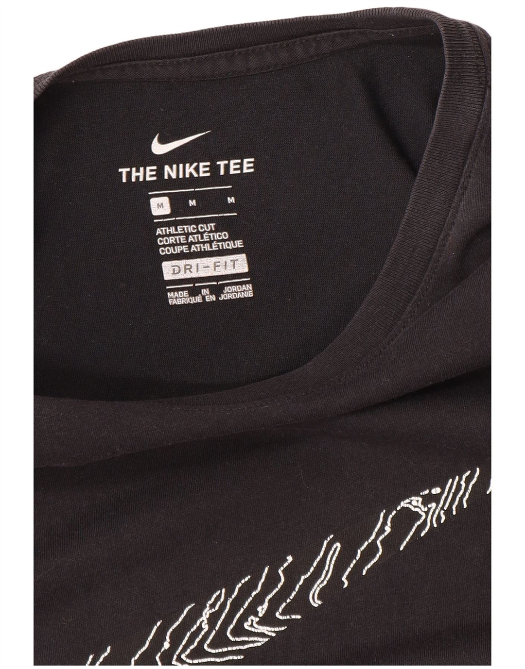 Ανδρικό μπλουζάκι NIKE με γραφικό αθλητικό κόψιμο, μεσαίο μαύρο