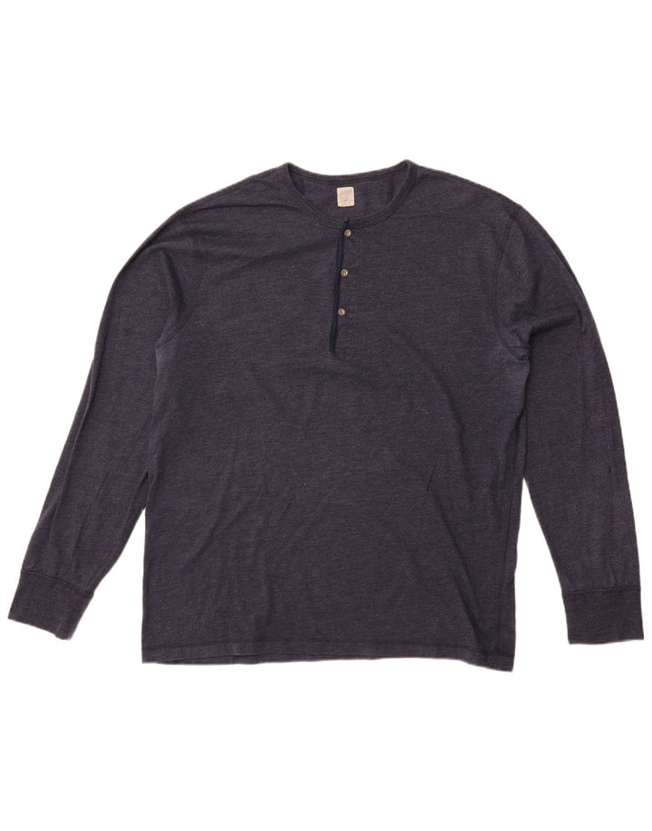 Ανδρικό τοπ J. Crew μακρυμάνικο XL Navy Blue Cotton
