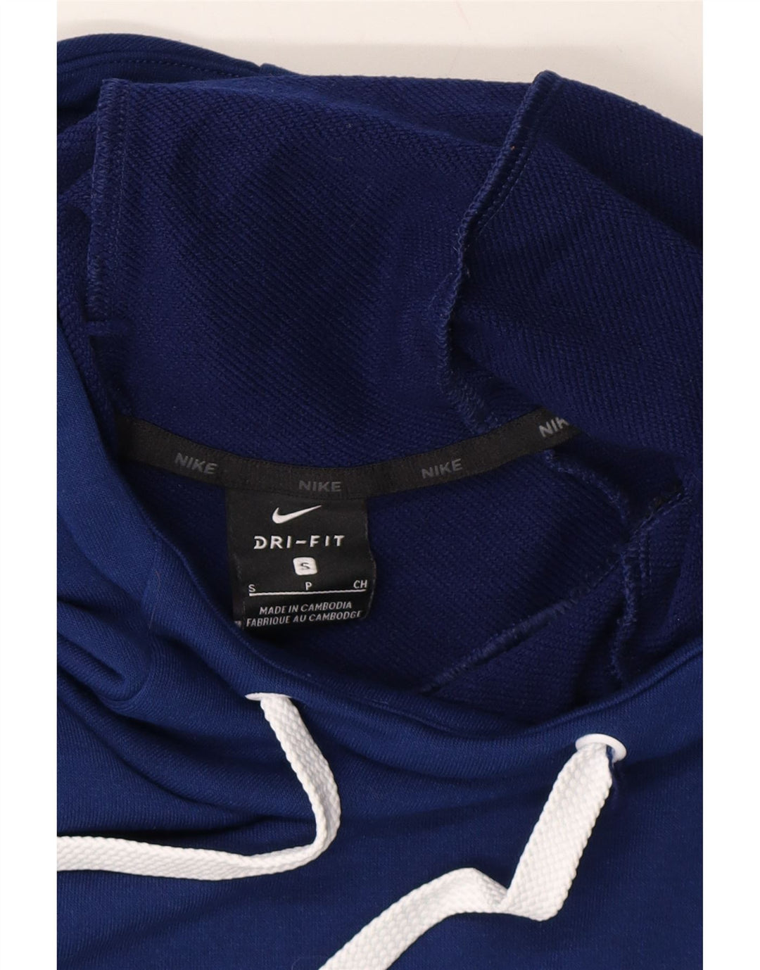 NIKE Mens Dri Fit Graphic Hoodie Jumper Small Blue Polyester Vintage Nike and Second-Hand Nike from Messina Hembry 