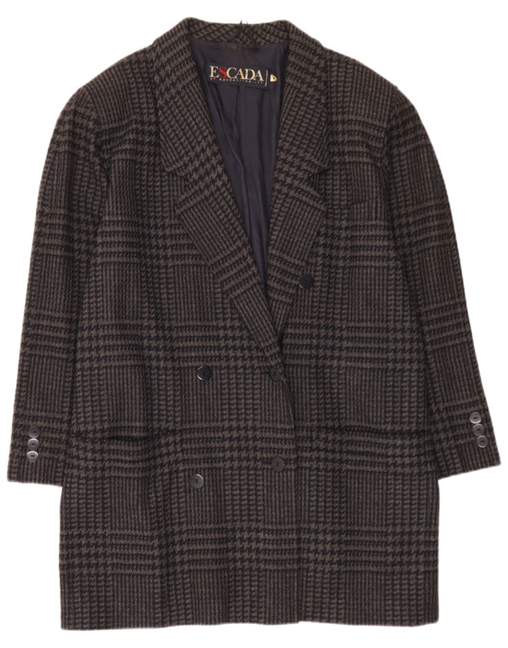 Γυναικείο παλτό Escada της Margaretha Ley με διπλό στήθος EU 40 Medium Grey