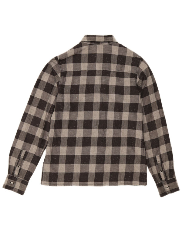 Timberland Boys Flannel πουκάμισο 13-14 ετών Small Grey Gingham Cotton