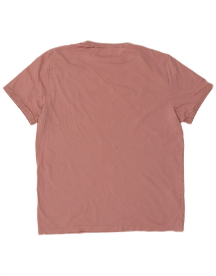Fred Perry Ανδρικό T-Shirt Top Μεσαίο Ροζ Βαμβακερό