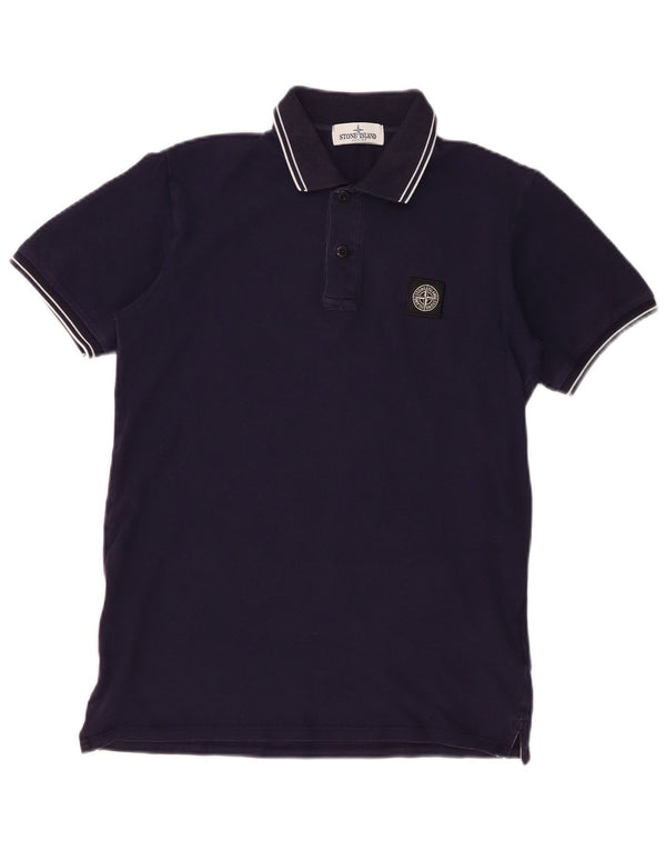 Stone Island Boys Polo πουκάμισο 13-14 ετών Navy Blue Cotton