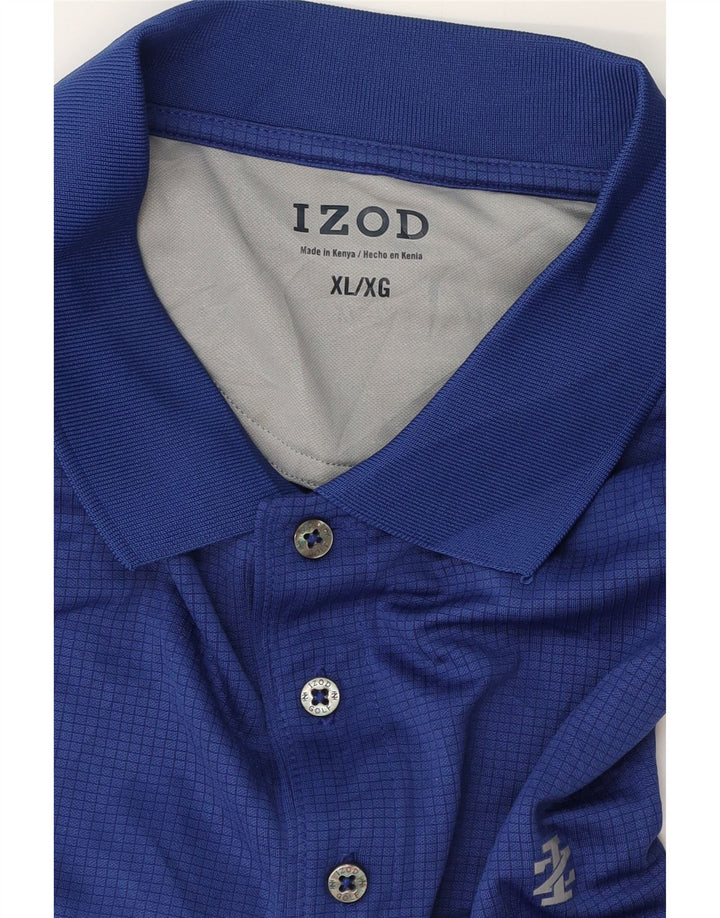 Izod Ανδρικό πουκάμισο Polo XL Blue Gingham Polyester