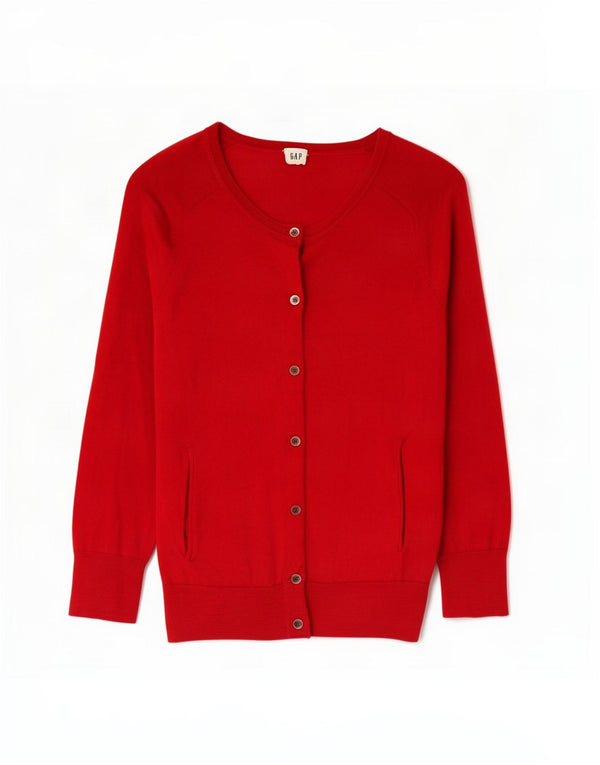 Gap Γυναικείο πουλόβερ ζακέτα 3/4 μανίκι UK 10 Small Red