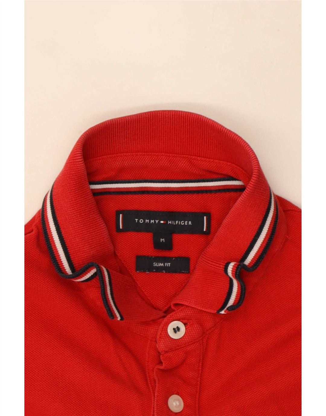 Tommy Hilfiger Ανδρικό πουκάμισο Polo Slim Fit Medium Red